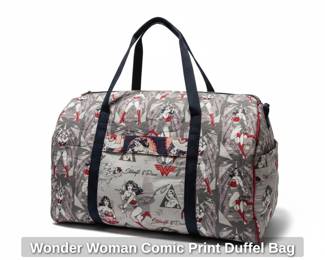 Wonder Woman Comic Print Duffel Bag