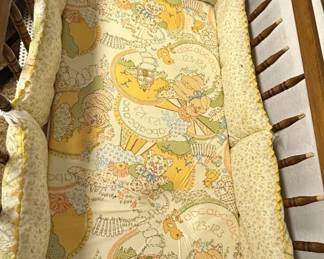 Vintage Jenny Lind Spindle Style Wooden Baby Cradle third image