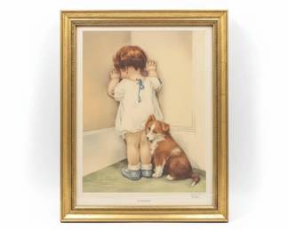 Vintage Children and Dog Art Prints and Decorative Plates second image
