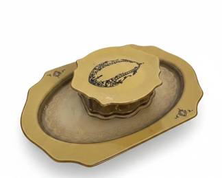 Art Deco Serving Tray and Lid Set