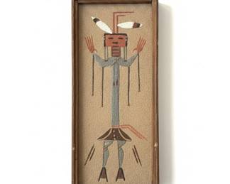 Native American Sand Painting Kachina Figure
