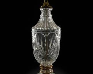 Waterford Crystal Table Lamp with Pleated Shade second image