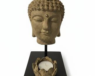 Buddha Head Tealight Holder with Chain