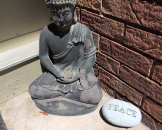 Buddha Statue with Peace Stone