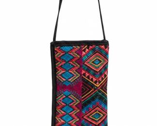Boho Embroidered Phone Pouch and Leopard Print Wallet Set