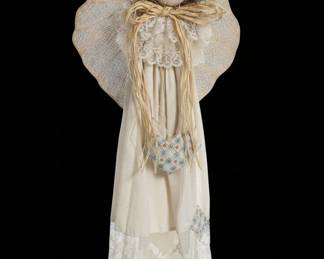 Handmade Corn Husk Angel Figurine