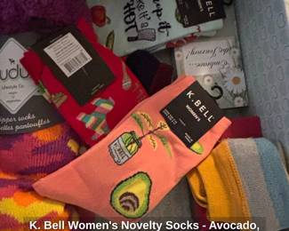 K. Bell Womens Novelty Socks Avocado, Cooking, and Daisy Designs