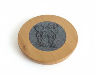 Ancient Greek Round Plaque with Pegasus