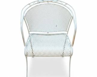 Vintage Russell Woodard Style Mesh Patio Set with Round Table and Chairs third image