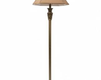Traditional Floor Lamp with Square Fabric Shade