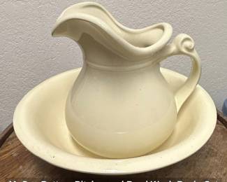 McCoy Pottery Pitcher and Bowl Wash Basin Set