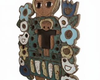 St. Andrews Abbey Ceramic Plaque Mother and Child
