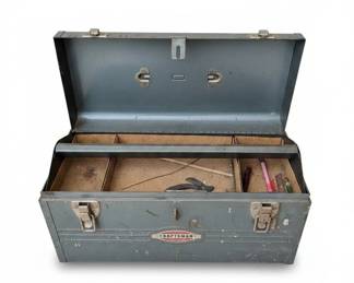 Vintage Craftsman Metal Toolbox