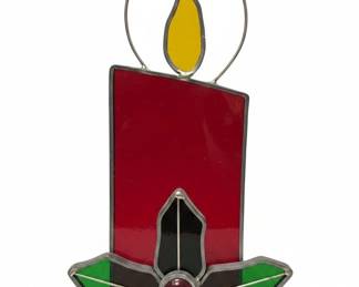Stained Glass Candle Suncatcher or Ornament