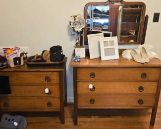 Solid oak antique dressers