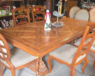 Gorgeous, very large dining table and chairs from Spain 