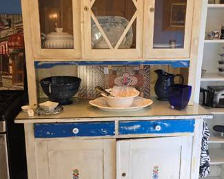 Super cute and unique Hoosier style kitchen cabinet 