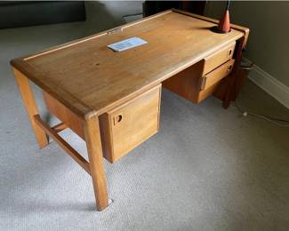 Danish Teak Desk H.P. Hansen Denmark 58.5x29.5x 28.5