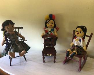 Antique hand made dolls