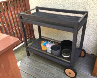 Crate and Barrel gardening/bar cart $50