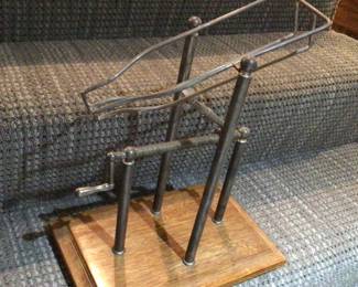 Antique wine holder that pores with a hand crank $45
