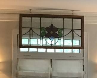 Antique stained glass piece $185