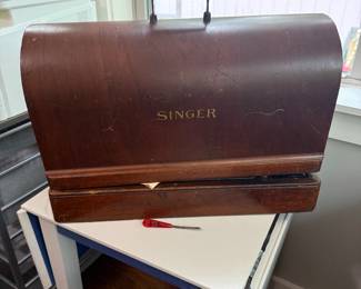 Singer Sewing Machine Model 66 Red Eye From 1900’s W/Electric Motor- $100