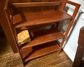 Wood Bookshelf- sides fold in- $45 30 inches tall