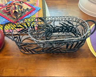 7 wire baskets total/ 2 pictures- this And next / $30 all