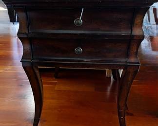 TWO DRAWER SIDE TABLE