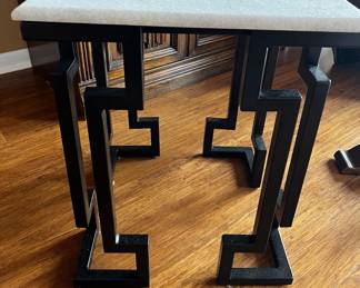 MARBLE AND IRON TABLE