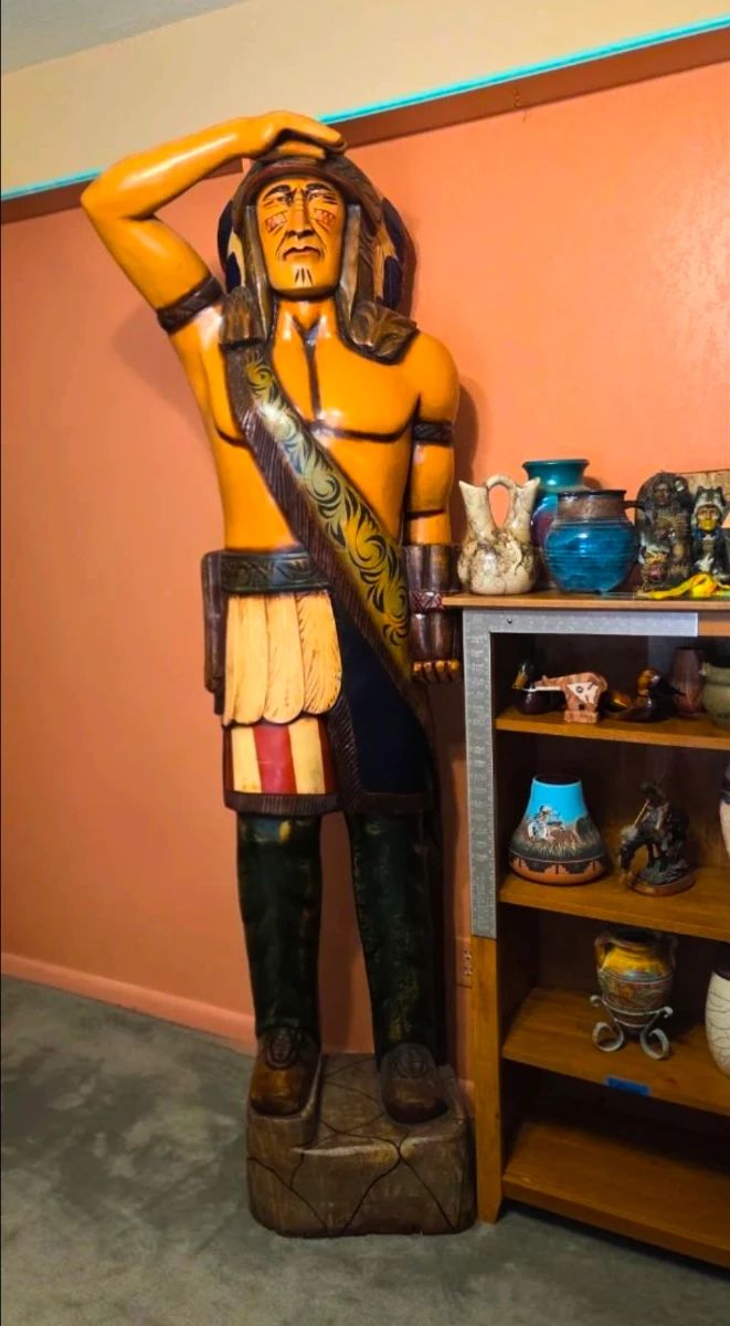 Cigar store Native American Indian statue