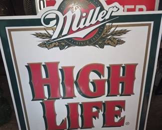 Misc tin beer advertisement signs