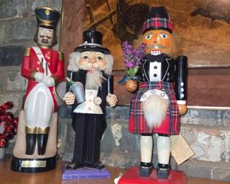 Jim Beam nutcracker decanter. Steinbach nutcrackers