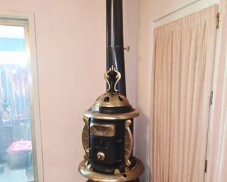 Vintage Parlor Wood Burning Stove