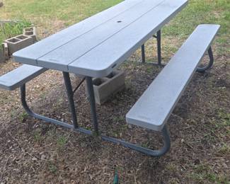 Folding portable outdoor picnic table