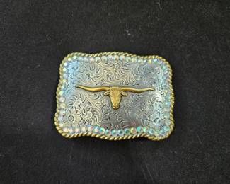 Longhorn Western Belt Buckle