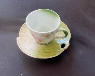 Ceramic Flower Cup Leaf Saucer Set second image