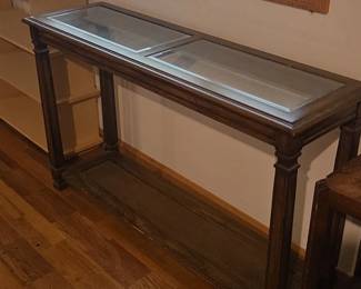 Console Table with Glass Top