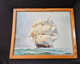 William Mitchell Sailing Ship Oil Painting