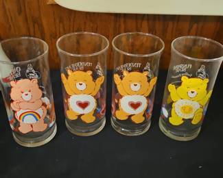 Vintage Care Bears Pizza Hut Glasses Set