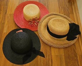 Straw Sun Hats with Ribbon