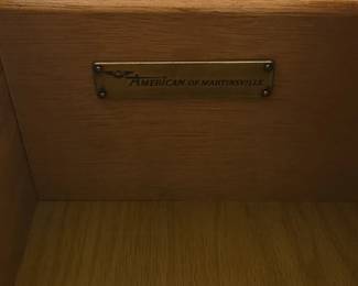 American of Martinsville Oak Dresser with Mirror fifth image