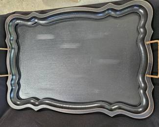 Black Scalloped Serving Tray