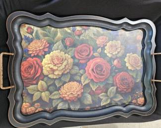 Floral Toleware Tray