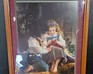 Children Knitting Print