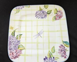 Zrike Hydrangea Dragonfly Plate