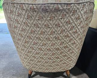 Floral Upholstered Barrel Chair third image
