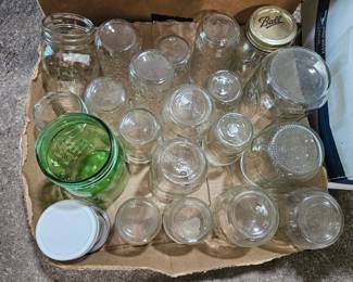 Assorted Glass Canning Jars