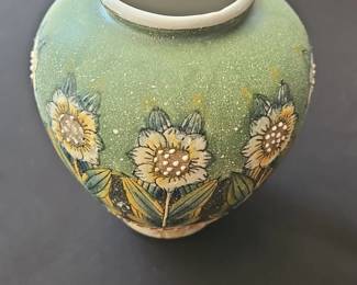 Floral ceramic vase